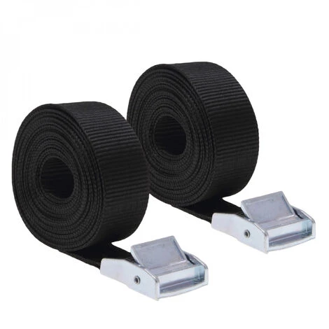Lot De 2 Sangles D'arrimage Avec Boucle - 25 Mm X 2,5 M - Noir - Linxor - Noir 1 Lot De 2 Sangles D'arrimage Avec Boucle - 25 Mm X 2,5 M - Noir - Linxor - Noir