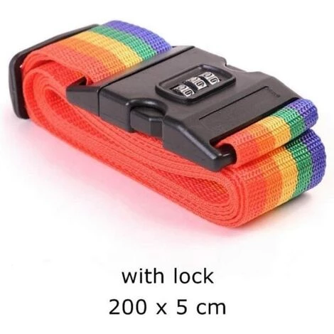 ECHOO Rainbow Color Travel Bagage Sangeuse Réglable Mot Passe Verrouillage Bague Bague Sécurisage Verrouillage Anti-vol Bagage Bande Bonding Bonding 2 ECHOO Rainbow Color Travel Bagage Sangeuse Réglable Mot Passe Verrouillage Bague Bague Sécurisage Verrouillage Anti-vol Bagage Bande Bonding Bonding – Image 2