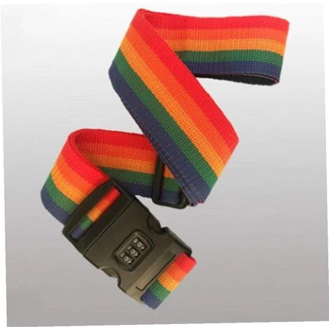 ECHOO Rainbow Color Travel Bagage Sangeuse Réglable Mot Passe Verrouillage Bague Bague Sécurisage Verrouillage Anti-vol Bagage Bande Bonding Bonding 3 ECHOO Rainbow Color Travel Bagage Sangeuse Réglable Mot Passe Verrouillage Bague Bague Sécurisage Verrouillage Anti-vol Bagage Bande Bonding Bonding – Image 3