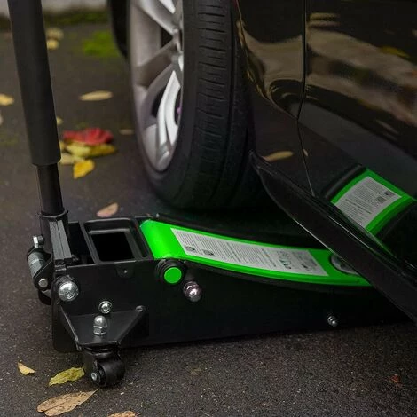 KRAFT MÜLLER Cric Hydraulique Kraft Müller Professionnel 2.25T, Haut. De Levage 49,5cm, Levée Rapide Avec Système à Double-pompe, Noir/Vert 4 KRAFT MÜLLER Cric Hydraulique Kraft Müller Professionnel 2.25T, Haut. De Levage 49,5cm, Levée Rapide Avec Système à Double-pompe, Noir/Vert – Image 4