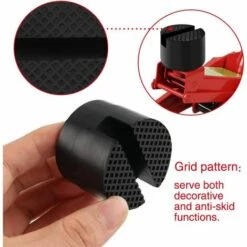 QERSTA 2Pièces Universal Jack Pad En Caoutchouc Avec Rainure, Bloc Tampon En Caoutchouc, Universal à Fente Rail Cadre Protecteur Pour Cric, Pour Cric Voiture De Levage, Taille Moyenne -Treuil, cric, palan et accessoires Soldes Boutique 53275816 3