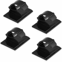 KARTOKNER 50 Pièces Attache-Câbles Autocollants Attache-Câbles En Plastique Rectangle Clips De Fils Pour La Gestion Des Fils Serre-Câble Pour Voiture, Bureau Et Maison (adhésifs Résistants à La Chaleur)