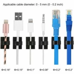 KARTOKNER 50 Pièces Attache-Câbles Autocollants Attache-Câbles En Plastique Rectangle Clips De Fils Pour La Gestion Des Fils Serre-Câble Pour Voiture, Bureau Et Maison (adhésifs Résistants à La Chaleur) -Treuil, cric, palan et accessoires Soldes Boutique 53550680 4