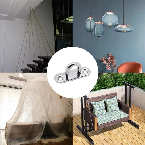 HKLFFJA Plaques à œillets Plaque De Couverture En Acier Inoxydable Plaque De Mât De 5mm Crochets De Fixation Robustes Pour Crochets Muraux Chaises Suspendues Auvent Accessoires De Bateau -6 Pièces 5 HKLFFJA Plaques à œillets Plaque De Couverture En Acier Inoxydable Plaque De Mât De 5mm Crochets De Fixation Robustes Pour Crochets Muraux Chaises Suspendues Auvent Accessoires De Bateau -6 Pièces – Image 5