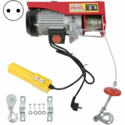 SZYB Palan électrique 850W Palan Aérien De Levage De Treuil à Cable électrique Avec Cable Métallique De 12 Mètres