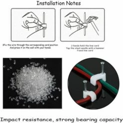 ALMI 500 PCS Attache-Câble Ronde Avec Clou En Acier Clips Muraux Pour Câbles Clips De Câbles Ronds Pour La Gestion Des Câbles Fixation Et Organisateur De Fils(4 Mm /5 Mm /6 Mm /8 Mm /10 Mm, Blanc) -Treuil, cric, palan et accessoires Soldes Boutique 53853875 3