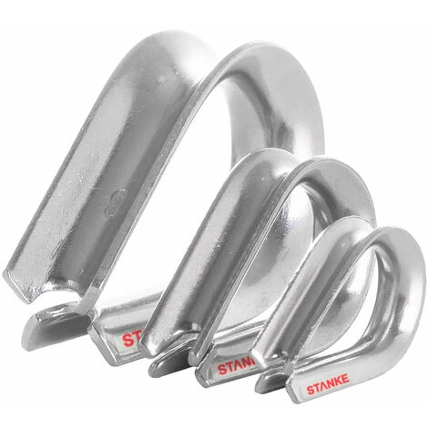 Seilwerk STANKE 1x Cosse-c?ur D’acier Inoxydable 5mm Pour Câble D’acier, Corde Naturelle Et Synthétique 1 Seilwerk STANKE 1x Cosse-c?ur D’acier Inoxydable 5mm Pour Câble D’acier, Corde Naturelle Et Synthétique