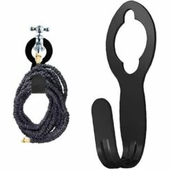 Fei Yu Jardin Porte-Tuyau, 2PCS Support Mural D'arrosage Tuyau, Arrosage Tuyau D'arrosage Crochet, Crochet Cintre En Métal Porte, Noir -Treuil, cric, palan et accessoires Soldes Boutique 53998474 4