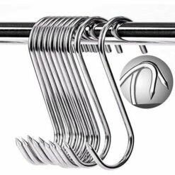 SUPERMARKET 10 Crochet De Boucher En Acier Inoxydable,s Crochets,120x4mm,Crochet S Pour BBQ,Viande,Saucisse,Batterie Cuisine,antirouille,robuste Et Durable，Superma