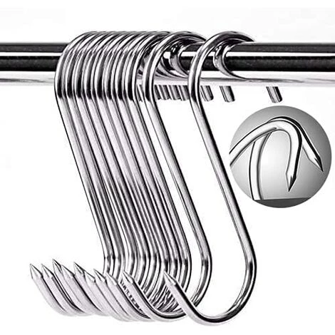 SUPERMARKET 10 Crochet De Boucher En Acier Inoxydable,s Crochets,120x4mm,Crochet S Pour BBQ,Viande,Saucisse,Batterie Cuisine,antirouille,robuste Et Durable,Superma 1 SUPERMARKET 10 Crochet De Boucher En Acier Inoxydable,s Crochets,120x4mm,Crochet S Pour BBQ,Viande,Saucisse,Batterie Cuisine,antirouille,robuste Et Durable,Superma