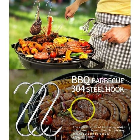 SUPERMARKET 10 Crochet De Boucher En Acier Inoxydable,s Crochets,120x4mm,Crochet S Pour BBQ,Viande,Saucisse,Batterie Cuisine,antirouille,robuste Et Durable,Superma 3 SUPERMARKET 10 Crochet De Boucher En Acier Inoxydable,s Crochets,120x4mm,Crochet S Pour BBQ,Viande,Saucisse,Batterie Cuisine,antirouille,robuste Et Durable,Superma – Image 3
