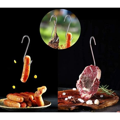 SUPERMARKET 10 Crochet De Boucher En Acier Inoxydable,s Crochets,120x4mm,Crochet S Pour BBQ,Viande,Saucisse,Batterie Cuisine,antirouille,robuste Et Durable,Superma 5 SUPERMARKET 10 Crochet De Boucher En Acier Inoxydable,s Crochets,120x4mm,Crochet S Pour BBQ,Viande,Saucisse,Batterie Cuisine,antirouille,robuste Et Durable,Superma – Image 5