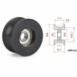 MODOU 2 PCS U Poulie à Gorge 0840UU 8mm Nylon Roulements à Rouleaux Groove Poulie Guide Scellé Rail Roulement à Billes -Treuil, cric, palan et accessoires Soldes Boutique 54087027 5