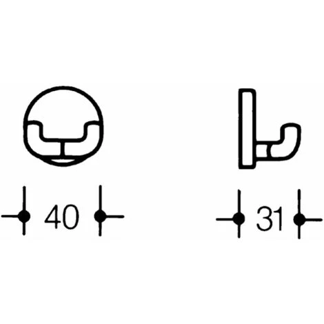 Double Crochet 801.90.020 2 Hak.pa 99 Pure Blanc D.40mm A.31mm Hewi 3 Double Crochet 801.90.020 2 Hak.pa 99 Pure Blanc D.40mm A.31mm Hewi – Image 3