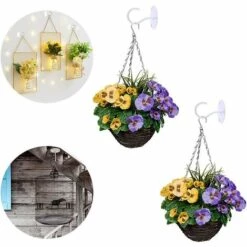 Lot De 2 Crochets De Plafond à Montage Mural Blanc, Crochets De Suspension Pour Plaque En Métal, Crochet De Plafond En Fer Pour Plante Suspendue/Suspensions/Paniers/Mangeoires à Oiseaux/Lanternes,Starlight -Treuil, cric, palan et accessoires Soldes Boutique 54251974 3