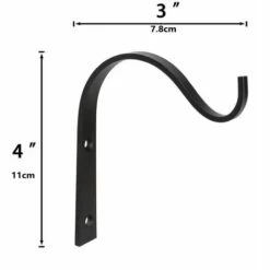 Crochet Suspension Plante Décoratifs 3 Pouces Pour Mangeoires D'oiseaux D'usines Extérieures Cintres, Crochets De Suspension Muraux Noirs, Paquet De 4,Starlight -Treuil, cric, palan et accessoires Soldes Boutique 54252507 3