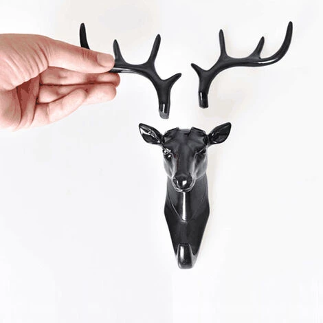LIFCAUSAL Porte-serviettes Crochet Adhésif Forme De Tête De Cerf Wapiti Pas De Poinçonnage Crochet De Suspension Clés Murales Support Collant Coller Sur Le Mur Porte Armoire Salle De Bain Cuisine Chambre 5 LIFCAUSAL Porte-serviettes Crochet Adhésif Forme De Tête De Cerf Wapiti Pas De Poinçonnage Crochet De Suspension Clés Murales Support Collant Coller Sur Le Mur Porte Armoire Salle De Bain Cuisine Chambre – Image 5