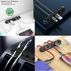 GUAZHUNIFR Pinces Pour Câbles Organisateur De Gestion Des Câbles,Guazhuni 2 Pièces Crochets Adhésifs, Support De Câble Pour Câbles D'alimentation Et Câbles Pour Accessoires De Charge, Câble De Souris, PC, Bureau Et Maison -Treuil, cric, palan et accessoires Soldes Boutique 54700726 5