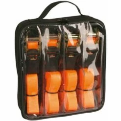 Kerbl Sangle D'arrimage 4 Pcs Avec Cliquet 5 M 500 Kg 37991 - Orange