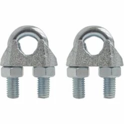 CYCLINGCOLORS 2x Serre Câble étrier 12mm 1/2" Acier Universel U Clip A = 24mm, B = 55mm, Filetage M10