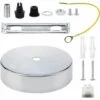 Ceiling Rose Pendant Cable Grip Flex Pince Plaque Pour Luminaire 100mm Choisir Lampe Suspension Multi Couleur Complet Ensemble Chrome—Triomphe