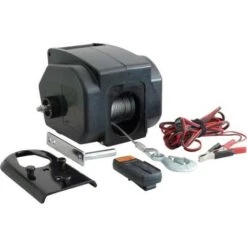 DRAKKAR EQUIPEMENT TREUIL DE TRACTION électrique12V -900 KG Télécommande Drakkar -S15254