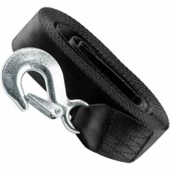 DECKON Sangle De Treuil De Remorque Sangle De Treuil De Remorque De Bateau Marin Robuste Avec Crochet De Sécurité, Résistance à La Rupture 10000 LB (5 CM * 6 M)