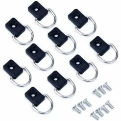 LTS FAFA Kayak D Anneau, 10 Pièces Pêche Kayak Anneaux En D, Bateau Cano? D Anneaux, Sécurité Kayak D Anneaux, Kayak D'Anneau, Pour Accessoires Voile Pêche En Cano? Kayak, Acier Inoxydable (Noir)