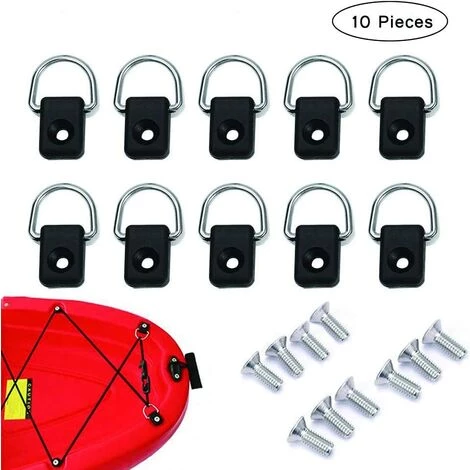 LTS FAFA Kayak D Anneau, 10 Pièces Pêche Kayak Anneaux En D, Bateau Cano? D Anneaux, Sécurité Kayak D Anneaux, Kayak D'Anneau, Pour Accessoires Voile Pêche En Cano? Kayak, Acier Inoxydable (Noir) 2 LTS FAFA Kayak D Anneau, 10 Pièces Pêche Kayak Anneaux En D, Bateau Cano? D Anneaux, Sécurité Kayak D Anneaux, Kayak D'Anneau, Pour Accessoires Voile Pêche En Cano? Kayak, Acier Inoxydable (Noir) – Image 2