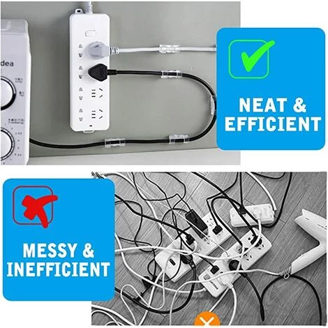 GUAZHUNIFR 40PCS Clips Câble, Support De Fils De Rangement De Câble Avec Coussinets Auto-Adhésifs Solides, Peut être Utilisé Pour Gérer De Câbles/Fils Dans Une Maison Ou Un Bureau (Transparent).Gu.B/bon 3 GUAZHUNIFR 40PCS Clips Câble, Support De Fils De Rangement De Câble Avec Coussinets Auto-Adhésifs Solides, Peut être Utilisé Pour Gérer De Câbles/Fils Dans Une Maison Ou Un Bureau (Transparent).Gu.B/bon – Image 3