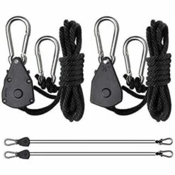 HKLFFJA Cordes à Cliquet Avec Crochets Pour Lampe Ou Plantes, Corde De Crochet Réglable -Treuil, cric, palan et accessoires Soldes Boutique 57143943 5
