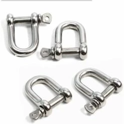 DECKON Manille En Acier Inoxydable En Forme De D, Filetée, Utilisée Pour Le Gréement Lourd, Le Recyclage De Véhicules, Le Remorquage, Facile à Transporter M4