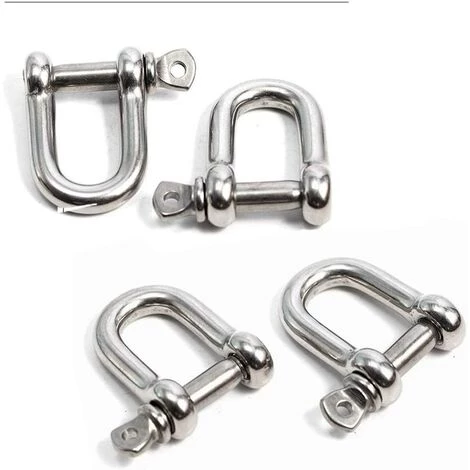 DECKON Manille En Acier Inoxydable En Forme De D, Filetée, Utilisée Pour Le Gréement Lourd, Le Recyclage De Véhicules, Le Remorquage, Facile à Transporter M6 1 DECKON Manille En Acier Inoxydable En Forme De D, Filetée, Utilisée Pour Le Gréement Lourd, Le Recyclage De Véhicules, Le Remorquage, Facile à Transporter M6