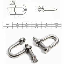 DECKON Manille En Acier Inoxydable En Forme De D, Filetée, Utilisée Pour Le Gréement Lourd, Le Recyclage De Véhicules, Le Remorquage, Facile à Transporter M6 9 DECKON Manille En Acier Inoxydable En Forme De D, Filetée, Utilisée Pour Le Gréement Lourd, Le Recyclage De Véhicules, Le Remorquage, Facile à Transporter M6 -Treuil, cric, palan et accessoires Soldes Boutique 57241637 5
