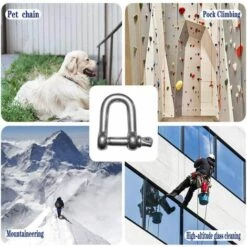 DECKON Manille En Acier Inoxydable En Forme De D, Filetée, Utilisée Pour Le Gréement Lourd, Le Recyclage De Véhicules, Le Remorquage, Facile à Transporter M5 -Treuil, cric, palan et accessoires Soldes Boutique 57241670 3