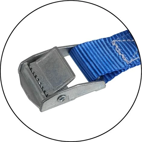 TRIOMPHE Sangle à Griffe Sangle D'arrimage Sangle De Fixation - Bleu - Charge Maximale 250 Kg , 4pieces (2.5 Cm X 2.5 M)T-Audace 2 TRIOMPHE Sangle à Griffe Sangle D'arrimage Sangle De Fixation - Bleu - Charge Maximale 250 Kg , 4pieces (2.5 Cm X 2.5 M)T-Audace – Image 2
