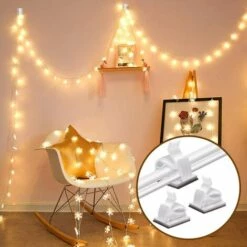 STARLIGHT 50Pcs Clips Câble, SL.GT,Clips Rangement De Câble Avec De Tampons Auto Adhésifs Solides, Organiseur De Fils Electriques -Treuil, cric, palan et accessoires Soldes Boutique 57370700 4