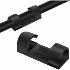 TRIOMPHE Clips Câble[20 Pcs],T-Audace Clips Rangement De Câble, Serre Câble, Fixation Auto Collant, Peut être Utilisé Pour Gérer De Câbles Fils Dans Une Maison Ou Un Bureau(Noir)