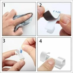 TRIOMPHE Clips Câble[20 Pcs],T-Audace Clips Rangement De Câble, Serre Câble, Fixation Auto Collant, Peut être Utilisé Pour Gérer De Câbles Fils Dans Une Maison Ou Un Bureau(Blanc) -Treuil, cric, palan et accessoires Soldes Boutique 57637777 3