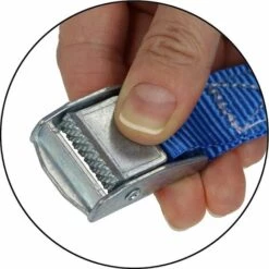 STARLIGHT SL.GT Sangle à Griffe Sangle D'arrimage Sangle De Fixation -charge Maximale 250 Kg, 4pieces à 2.5 Cm X 2.5 M, Bleu -Treuil, cric, palan et accessoires Soldes Boutique 57710680 4