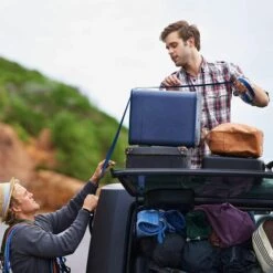 STARLIGHT SL.GT Sangle à Griffe Sangle D'arrimage Sangle De Fixation -charge Maximale 250 Kg, 4pieces à 2.5 Cm X 2.5 M, Bleu -Treuil, cric, palan et accessoires Soldes Boutique 57710680 5