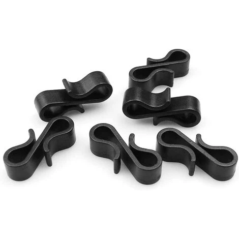 STARLIGHT SL.GT 50 Pièces Crochets De Gouttière En Plastique Crochet De Lumière De Noël Crochets à Pince En Forme S(Noir) 5 STARLIGHT SL.GT 50 Pièces Crochets De Gouttière En Plastique Crochet De Lumière De Noël Crochets à Pince En Forme S(Noir) – Image 5