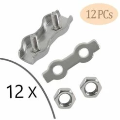 FR-LIFE BR-Vie Serre Cable Acier 3mm 12 Pièces Serre Câbles Duplex Pince De Câble Acier Inoxydable 304 D'agrafe De Câble,Câble Poignées Pour 2mm Câble Métalliques Pince À Câble Corde à Linge -Treuil, cric, palan et accessoires Soldes Boutique 58069103 3