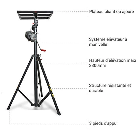 TRANSPALETTEDIRECTMATISERE Elévateur 85kg - Avec Petit Plateau Pliant 450x440mm - LP85-PPP1 4 TRANSPALETTEDIRECTMATISERE Elévateur 85kg - Avec Petit Plateau Pliant 450x440mm - LP85-PPP1 – Image 4