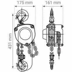 APPAREIL DE LEVAGE - MATISERE Palan Manuel à Chaîne - Longueur De La Chaine 6m - Charge Max 2 Tonnes - MHN206M -Treuil, cric, palan et accessoires Soldes Boutique 58173731 3
