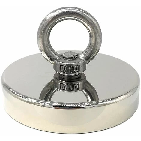 LTS FAFA Aimant Néodyme Super Puissant 300kg Idéal Pour La Pêche Magnétique Ø 90mm Avec Boucle Métal Néodyme 1 LTS FAFA Aimant Néodyme Super Puissant 300kg Idéal Pour La Pêche Magnétique Ø 90mm Avec Boucle Métal Néodyme
