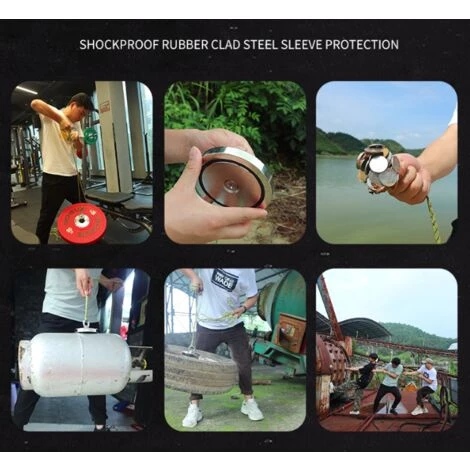 LTS FAFA Aimant Néodyme Super Puissant 300kg Idéal Pour La Pêche Magnétique Ø 90mm Avec Boucle Métal Néodyme 5 LTS FAFA Aimant Néodyme Super Puissant 300kg Idéal Pour La Pêche Magnétique Ø 90mm Avec Boucle Métal Néodyme – Image 5