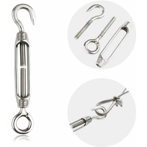 MACARON M4/M5/M6/M8 Tendeur Crochet Et œil En Acier Inoxydable 304 - Lot De 4 LO-Ron 4 MACARON M4/M5/M6/M8 Tendeur Crochet Et œil En Acier Inoxydable 304 - Lot De 4 LO-Ron – Image 4