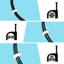 MACARON Lot De 300 Clips Muraux En Acier Pour Câbles - Différentes Spécifications - Solides - Durables - Blancs - Rondes - 300 De 10 Mm - Gestion Des Câbles LO-Ron -Treuil, cric, palan et accessoires Soldes Boutique 58260809 5