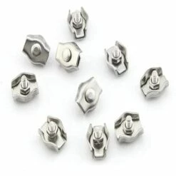 MACARON Pince Câble Métallique, Pince Câble En Acier Inoxydable De Câble Métallique,Pince De Câble Métallique En Acier Inoxydable 304, Pour Câble En Acier (M2, Ton Argent)20 Pièces LO-Ron -Treuil, cric, palan et accessoires Soldes Boutique 58260810 4